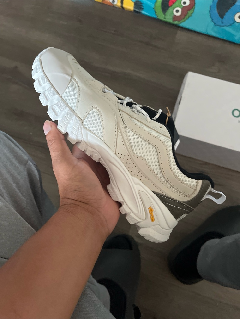 Vans Speed Vibram Rock Salt Off White Size 8.5 Men